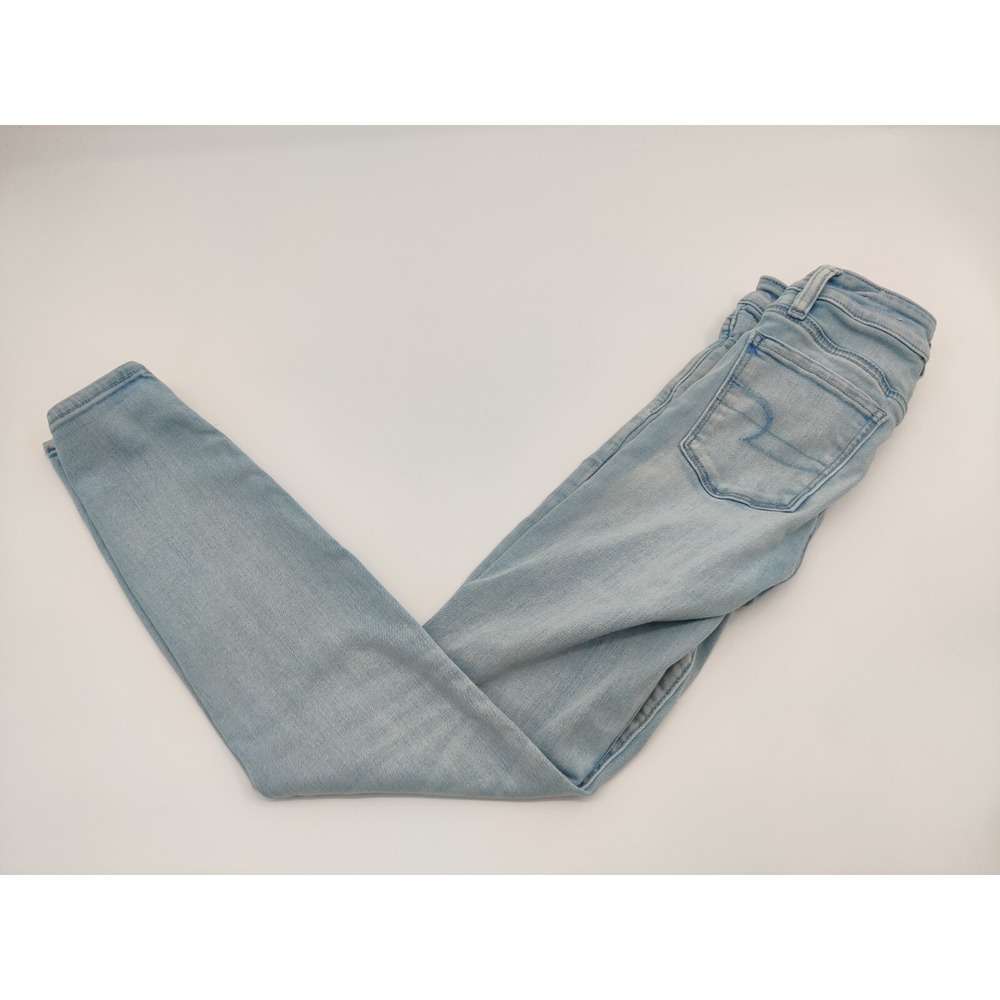 American Eagle Ne(x)t Level Stretch Skinny Jeans Light Wash Blue 00 Regular